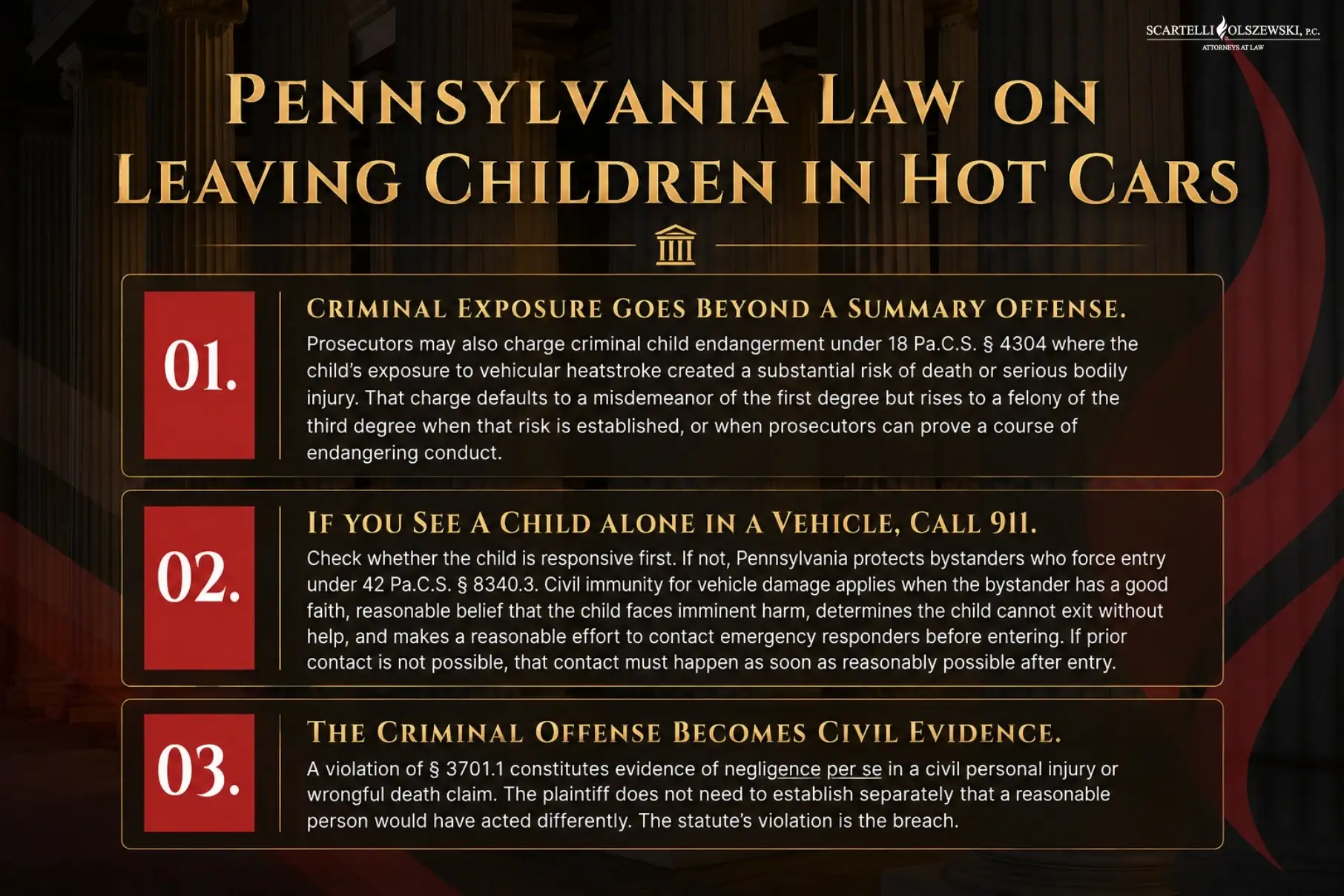 Pennsylvania law on leaving children in hot cars