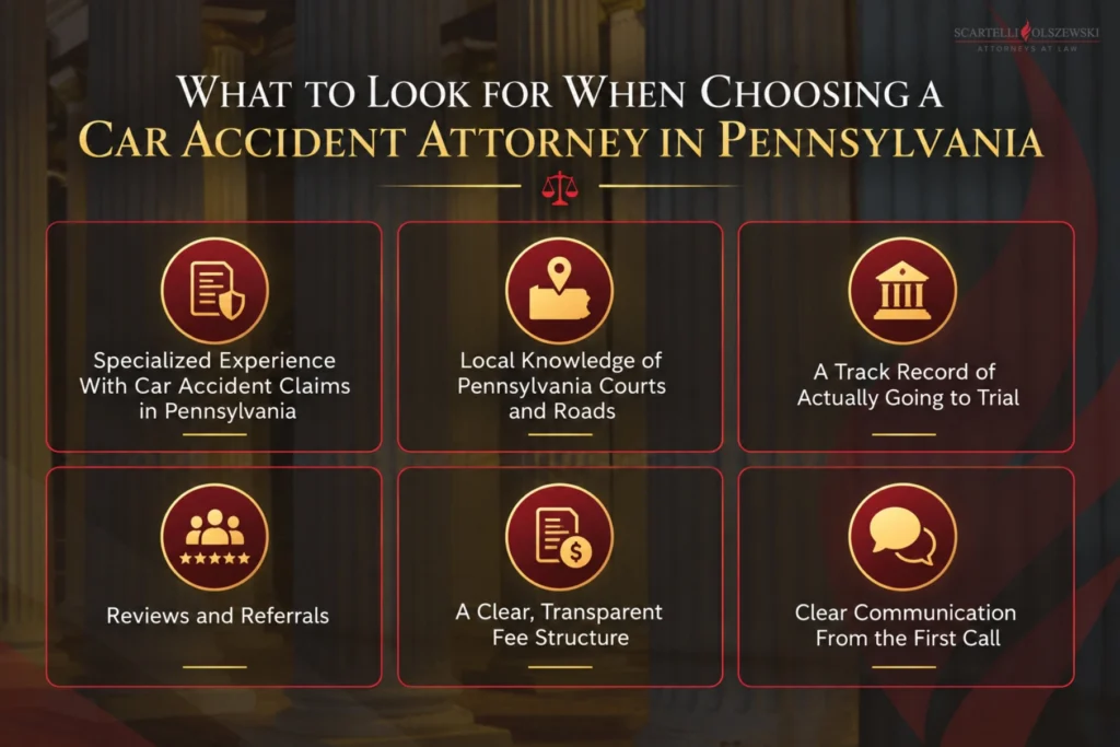 How To Choose A Car Accident Attorney In Pa 2 What to look for when choosing a car accident attorney in pennsylvania
