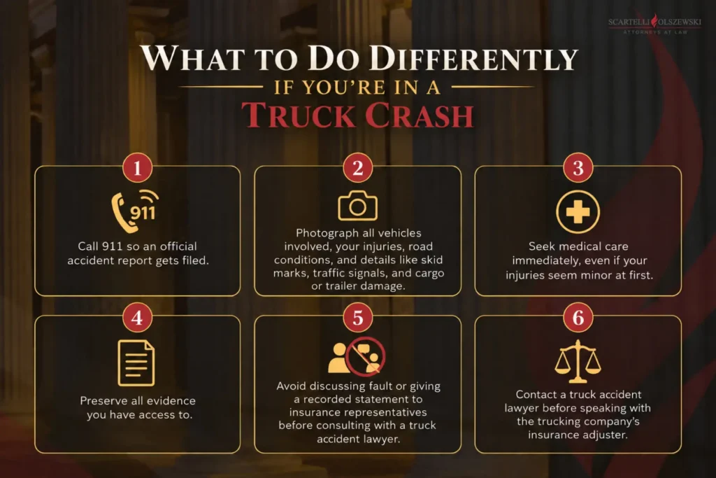Truck Crashes Vs. Car Crashes 3 What to do differently if youre in a truck crash