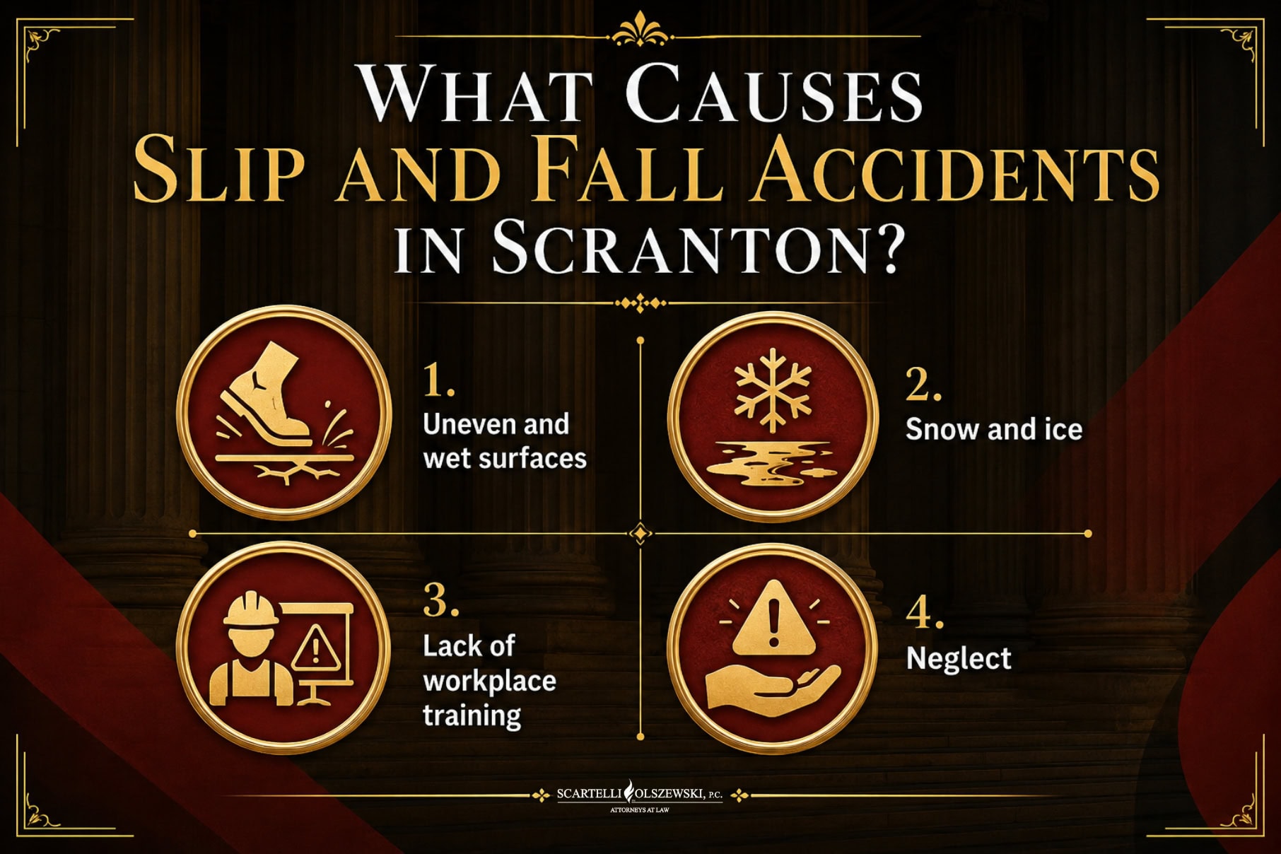 What causes slip and fall accidents in scranton
