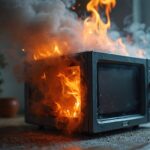Burning defective microwave