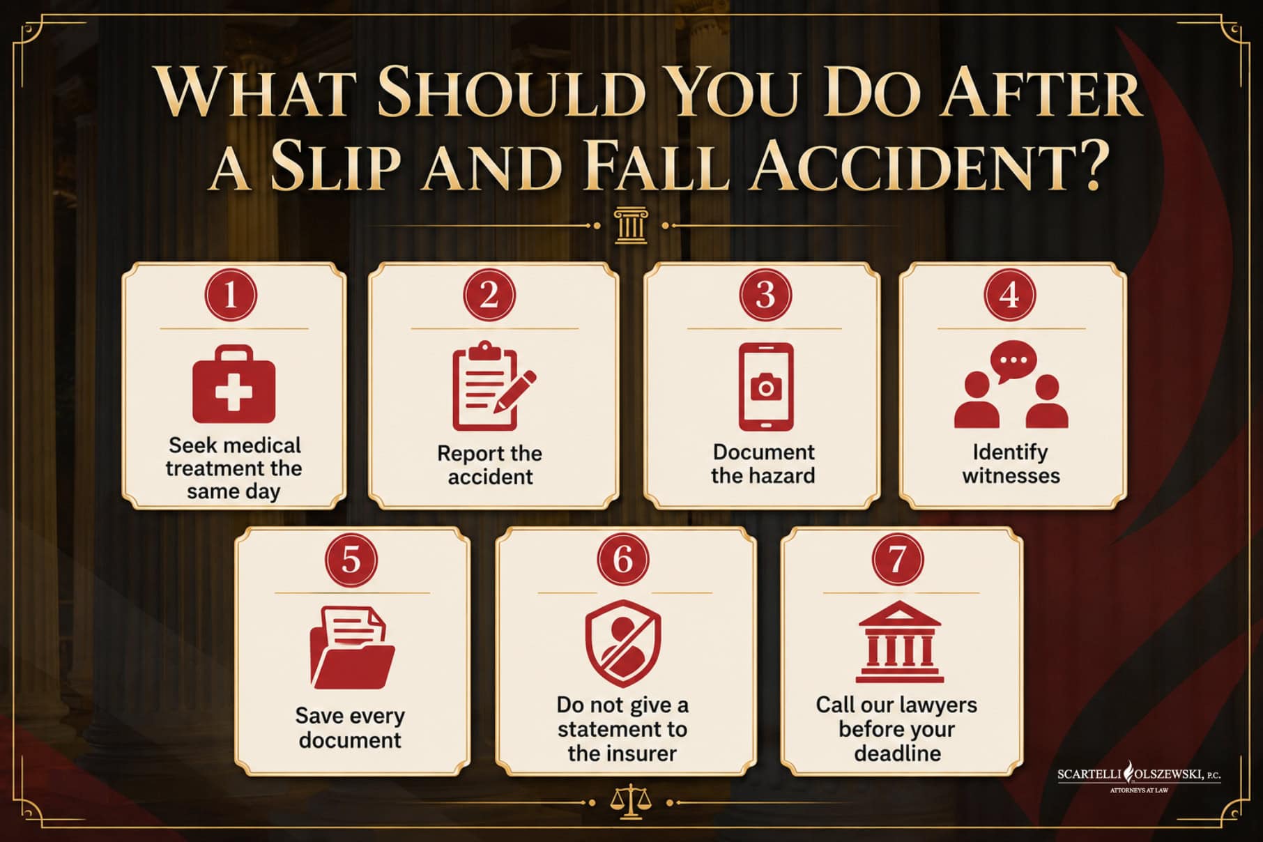 What should you do after a slip and fall accident