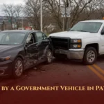 Hit by a government vehicle in pa