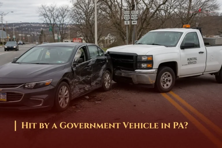 Hit by a government vehicle in pa