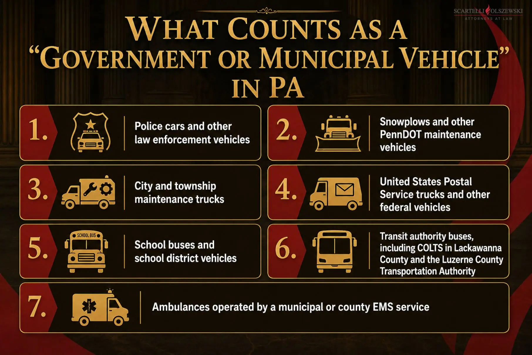 Hit By A Government Or Municipal Vehicle In Pennsylvania? You Have Only 6 Months To Act 2 What counts as a “government or municipal vehicle” in pa