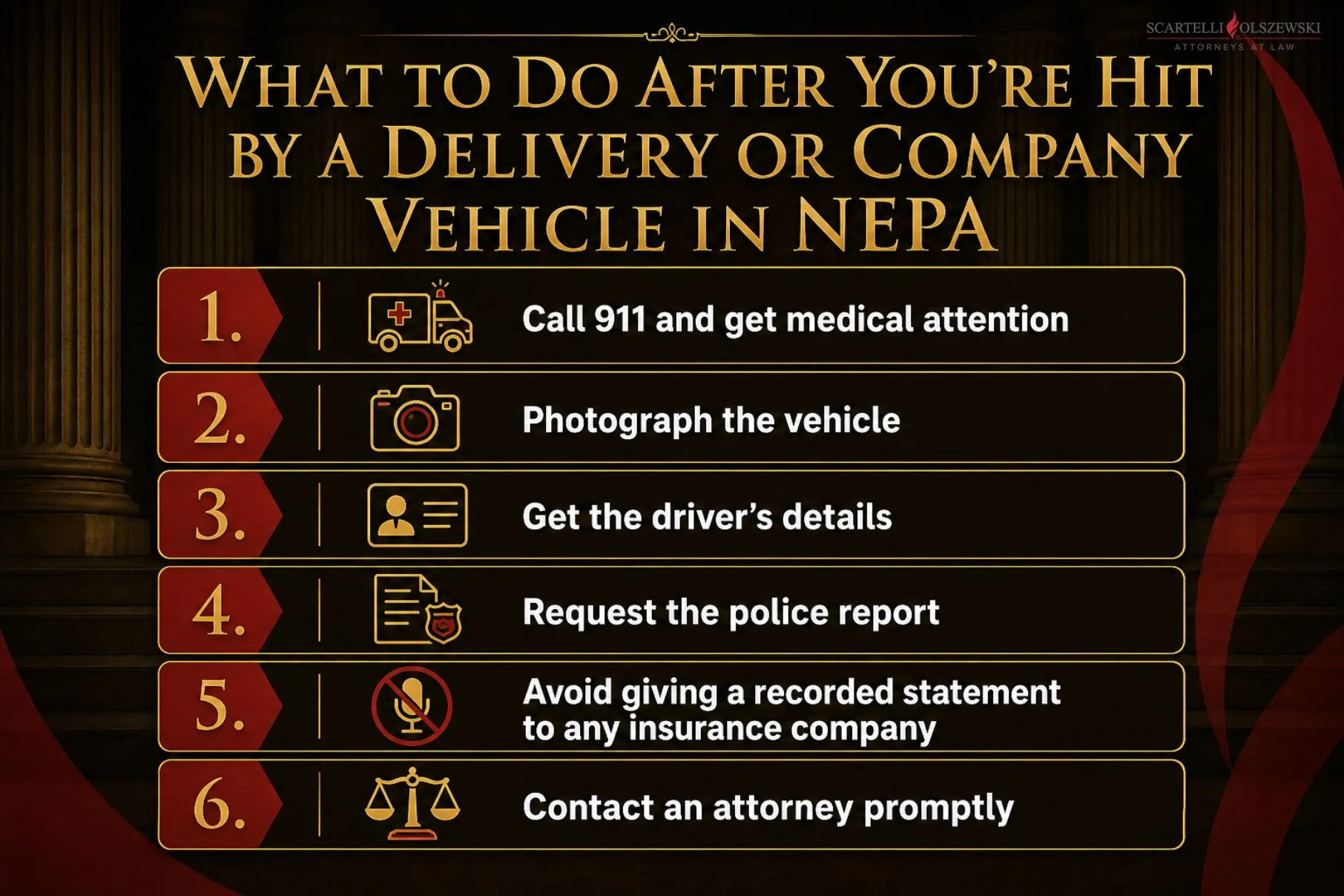 What to do after you're hit by a delivery or company vehicle in nepa