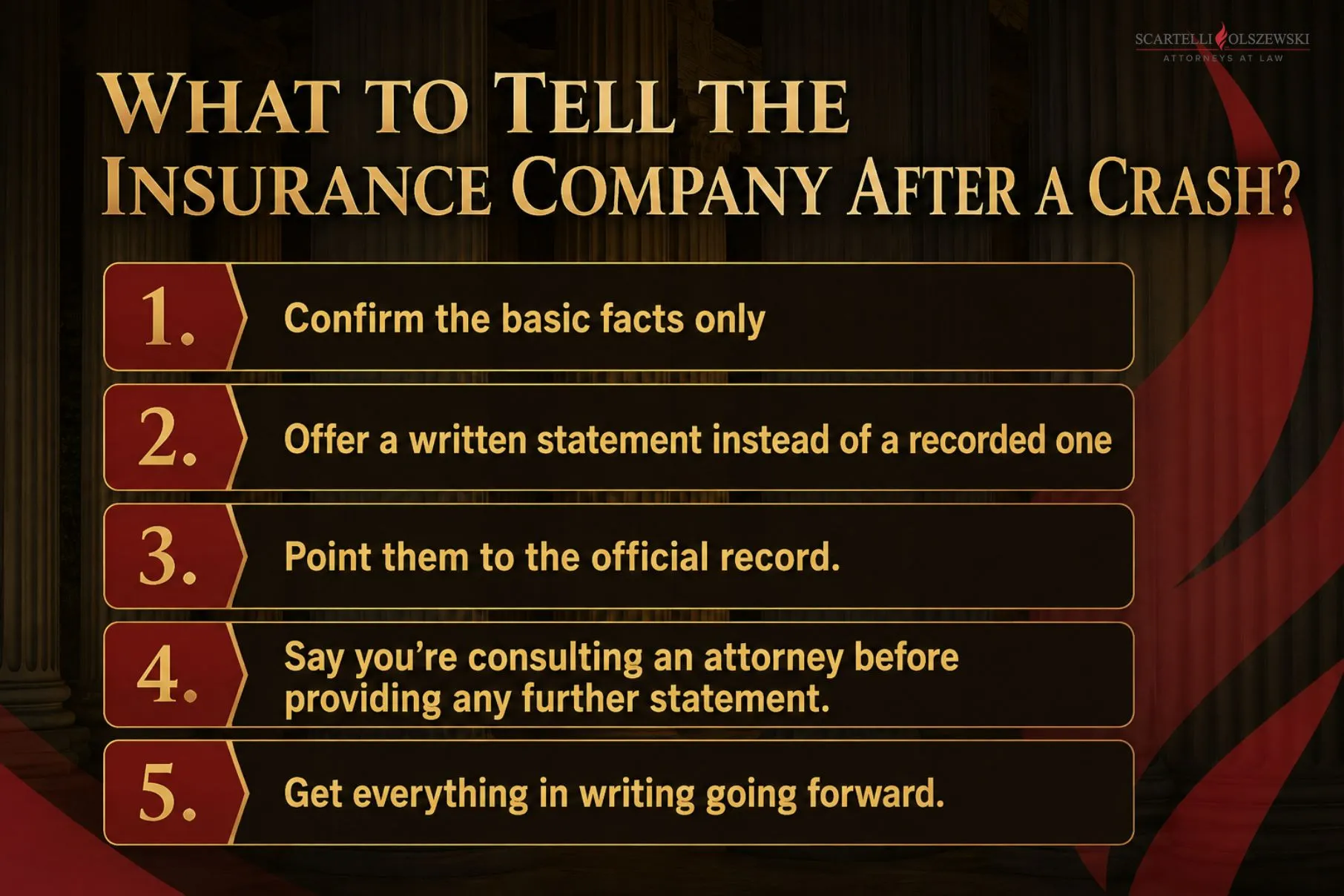 Should I Give A Recorded Statement To The Insurance Adjuster After A Car Crash In Pennsylvania? 2 What to tell the insurance company after a crash