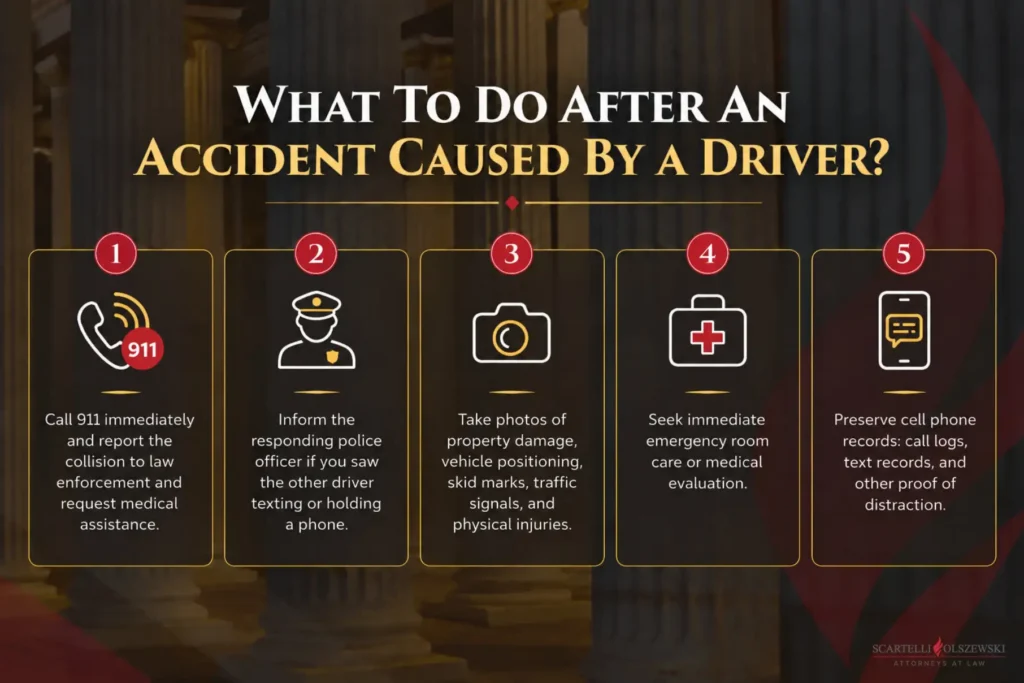 What to do after an accident caused by a driver