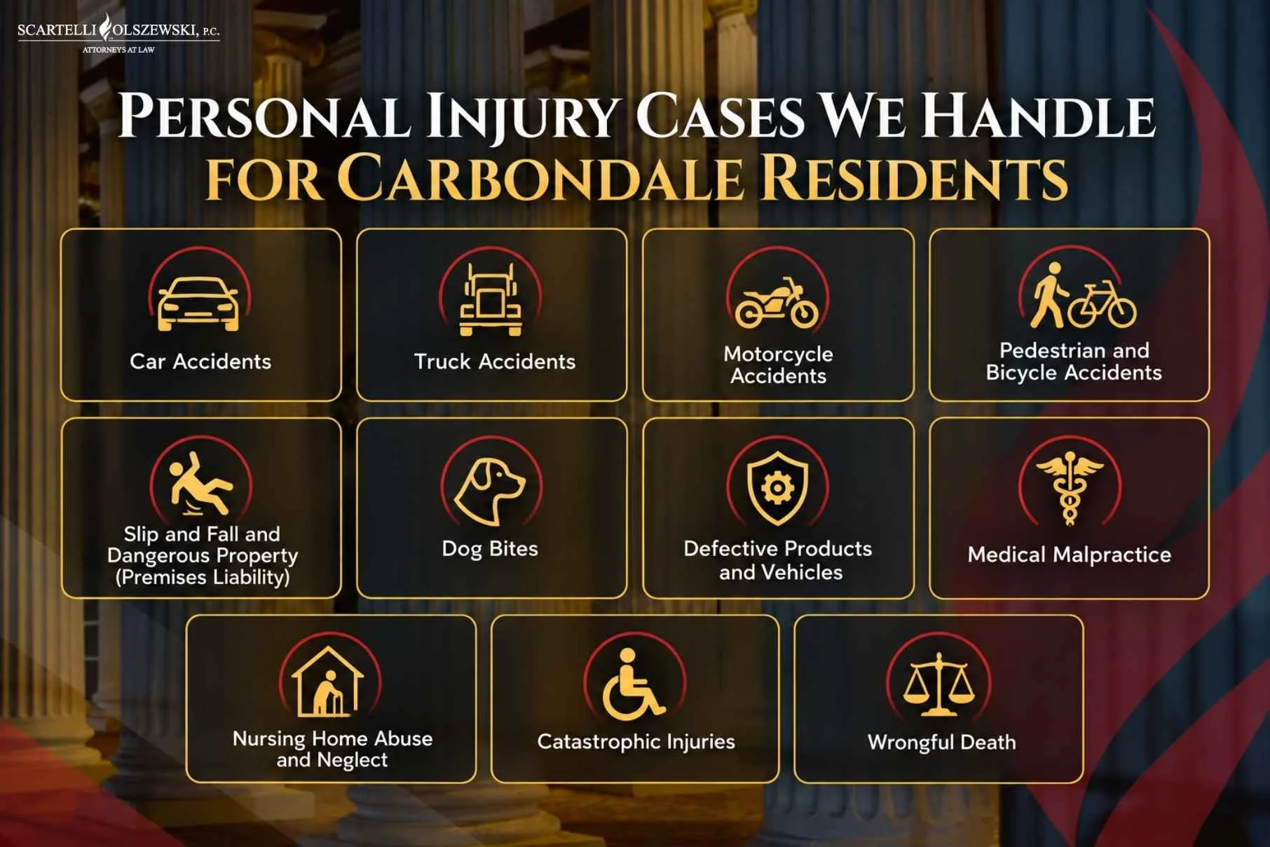 Personal injury cases we handle for carbondale residents